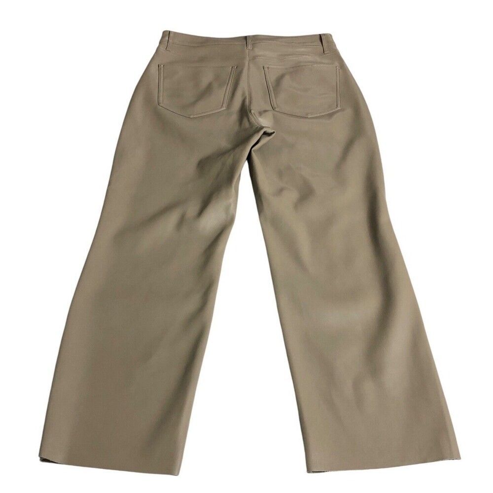 Express Pants Womens‎ 12 Short Tan Faux Leather Modern Straight Super High Rise - Picture 9 of 16